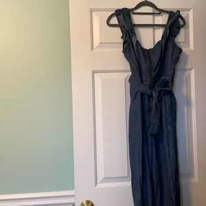 Free People Denim Jumpsuit